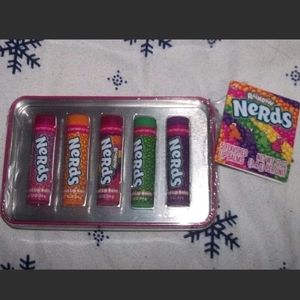 5 PC LIP BALM Lotta Luv NERDS TIN New